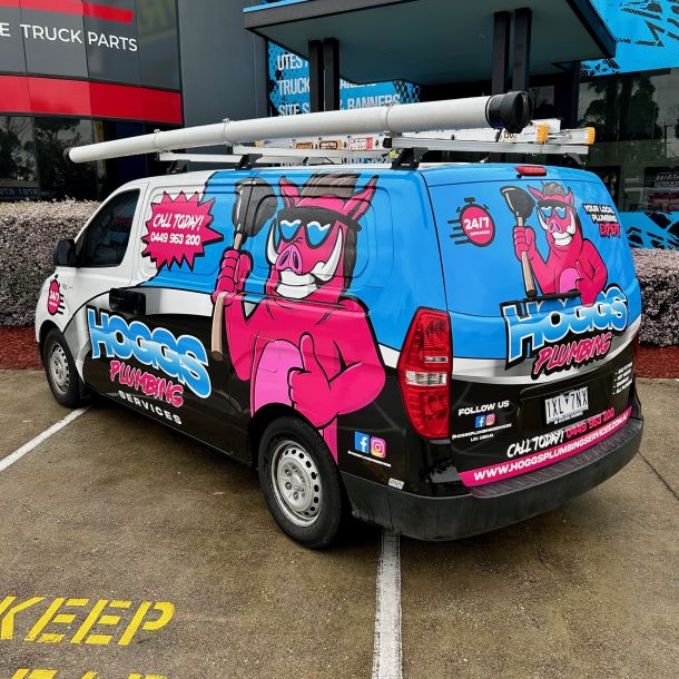 Van Signage with bright colours
